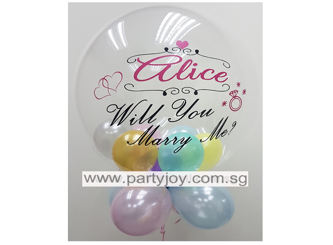 Will You Marry Me Classic Customised Bubble Balloon